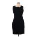 Banana Republic Casual Dress - Sheath Cowl Neck Sleeveless: Black Print Dresses - Women's Size 6