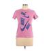 Nike Active T-Shirt: Pink Color Block Activewear - Women's Size Large