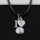 New Fashion Tibetan Silver Color Pendant I Love Volleyball Necklace Choker Black Leather Cord