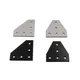 2pcs/lot 5 Hole Black/Silver Joint Board Plate Corner Angle Bracket Connection Joint Strip for 2020