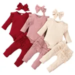 3 pièces bébé fille tenue ensemble nouveau-né enfant en bas âge enfants ensemble de vêtements bébé