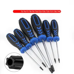 Tournevis Torx T5 T6 T7 T8 T9 T10 T15 T20 T25 T27 T30 T40, avec trou, tournevis magnétique, outils manuels de réparation de téléphone domestique, 1 pièce