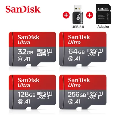 SanDisk Original Ultra UHS-1 A1 Carte mémoire 32 Go 64 Go 128 Go 256 Go 512 Go 100 MBumental Microsd