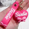 PVC rosa Cartoon Barbie Herz Auto Schlüssel bund Schult asche Brieftasche Taschen Anhänger Spielzeug