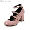 Große Größe 34-43 High Heels Frauen Kleid Party Braut Schuhe Frau Plattform Patent Leder Mary Janes Pumps Dame schuhe Marke 2025