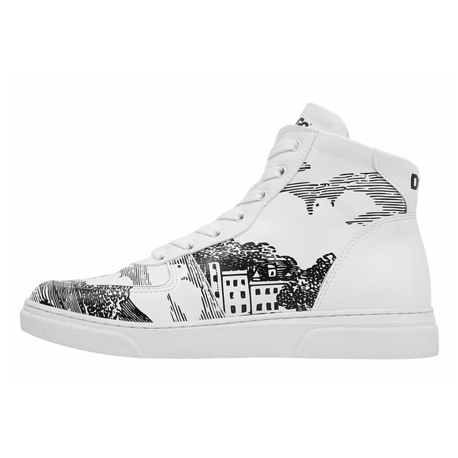 Stiefelette DOGO "Ace Boots Trust Me Buddy Damen Stiefeletten", Damen, Gr. 38, Normalschaft, weiß, Lederimitat, Schuhe Stiefelette, Handgefertigt