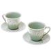 Handmade Waving Grains Ceramic cup and saucer set (Thailand)