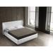 Agoura King Storage Bed in White PU Leather