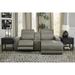 Signature Design by Ashley Correze Gray 3-Piece Power Reclining Sectional with Chaise - 88"W x 65"D x 33"H