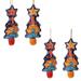 Novica Handmade Talavera Christmas Trees Ceramic Ornament (Set Of 4)