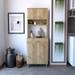 Della 60 Kitchen Pantry with Countertop, Closed & Open Storage