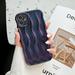 for iPhone 11 Case 6.1 Inch Cute Water Ripple Pattern Phone Case Curly Wave Phone Case Wavy Edge Soft Silicone Case for Girls Boys Shockproof Bumper Protective Case Laser Purple