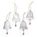 Novica Handmade Glistening Bells Aluminum Ornaments (Set Of 4)