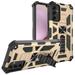 K-Lion for Samsung Galaxy A01 Core Rugged Case Heavy Duty Full Protection Military Dropproof Magnetic Case with Built-in Kickstand Shockproof Phone Cover for Samsung Galaxy A01 Core Gold