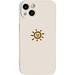 Compatible with iPhone Case Silicone Cute Couple Matching Cartoon Sun Moon Camera Lens Protection Soft Shockproof Cover Phone Case (Whitesun iPhone 14 Pro Max)