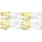 8 Pcs Hair Clip Comb Bridal Hair Accessories Wedding Hair Clip Women s Hair Clips Hair Side Combs Gold French Barrette Hair Clips Hair Fork Clip Comb for Hair French Hair Comb Wavy