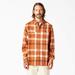 Dickies Men's Nimmons Plaid Long Sleeve Shirt - Bombay Brown Size 2Xl (WLR19)