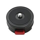 moobody Round Quick Release Plate Tripod QR Plate Camera Mount Adapter Quick Setup Aluminum Alloy with 1/4 Inch Screw for DSLR Mirrorless Camera Tripod Gimbal Stabilizer