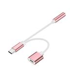 LBECLEY Italian Plug Adapter Type-C+3.5Mm Type-C Adapter Charging Headset Adapter Audio Two-In-One To Adapter Computer Accessories Pink One Size