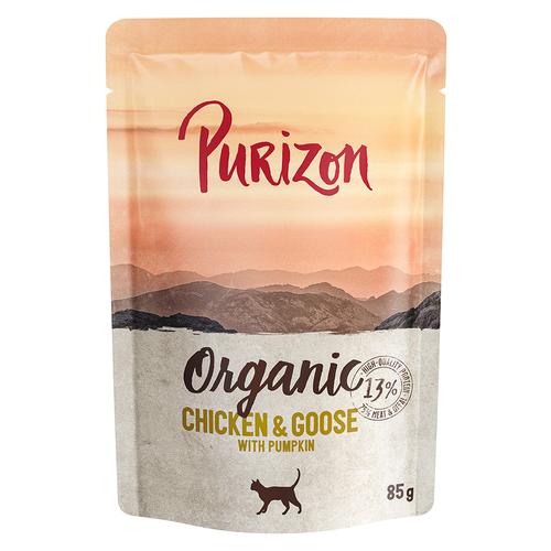 24x 85g Purizon Organic Huhn und Gans Kürbis Katzenfutter nass