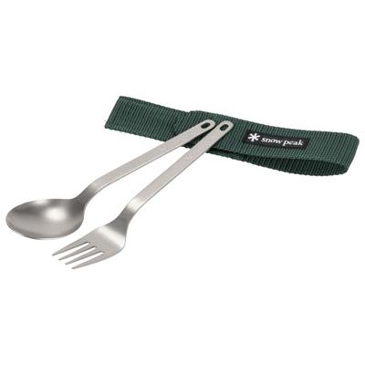 Snow Peak - Titanium Fork & Spoon Set grau Image