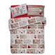 HomeLife Winter Single Quilt 170 x 280 cm Made in Italy | Single Duvet 300 g/m² Autumn/Winter Cotton | Warm Hypoallergenic Duvet | Shabby Chic Duvet | Red, 1 P