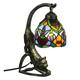 Small Tiffany Table Lamps Bedside Lamp, Mini Night Light, Tiffany Lamp, Stained Glass Lamp, Small Table Lamp with Cat Alloy Base, Kids Bedroom Nightstand Desk Accent Lamp for Animals Kitty Lover