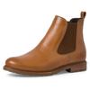 Chelseaboots TAMARIS, Damen, Gr. 39, braun (braun used), Leder, klassisch, Schuhe, Blockabsatz,Businessschuh,Bequemschuh, klassischer Look, schmale Form