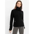 Fleecejacke BENCH. "FUNNEL" Gr. XL (42), schwarz (black) Damen Jacken Winterjacken