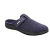Pantoffel ROHDE "BARI", Damen, Gr. 40, blau (nachtblau), Filz, klassisch, Schuhe, Hausschuh, Clog mit Klettverschluss-Riemchen