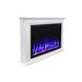 Touchstone Sideline Smart Electric Fireplace w/ Encase Surround Mantel, Crystal in Brown/White | 36.03 H x 51.19 W x 9.84 D in | Wayfair