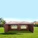 Ktaxon 20 ft. W x 10 ft. D Steel Pop-Up Canopy w/ Two 10 ft. Windows & Two 10 ft. Doors Metal/Steel/Soft-top in Brown | Wayfair O1G26000398