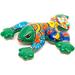 Arlmont & Co. Odil Handmade Mexican Talavera Ceramic Colorful Mini Frog Garden Art Indoor Outdoor Ceramic | 5.62 H x 4.75 W x 10 D in | Wayfair