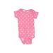 Gerber Short Sleeve Onesie: Pink Polka Dots Bottoms - Size 3-6 Month