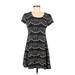 Kimchi Blue Casual Dress - Mini Scoop Neck Short sleeves: Black Print Dresses - Women's Size Medium