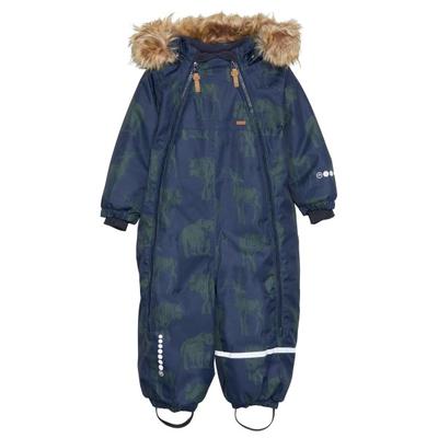 Minymo - Boy's Snow Suit AOP - Overall Gr 98 blau