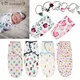 Soft Cotton Infant Swaddle Muslin Blanket Newborn Baby Wrap Swaddling Blanket Sleeping Bag+Headband