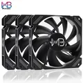 Wovibo 120mm Fan Schwarz PWM 4PIN 12V DC Fall Fans Für CPU Kühler Wasser Kühlung Computer Chassis