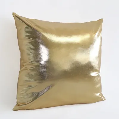 45*45 cm Gold Folie Tuch Platz Einfarbig Kissen Abdeckung Gold Folie Tuch Sofa Auto Stuhl Kissen Image