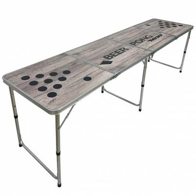 MUWO "Wood Look" Bierpong Tisch Set mit 22 Bechern