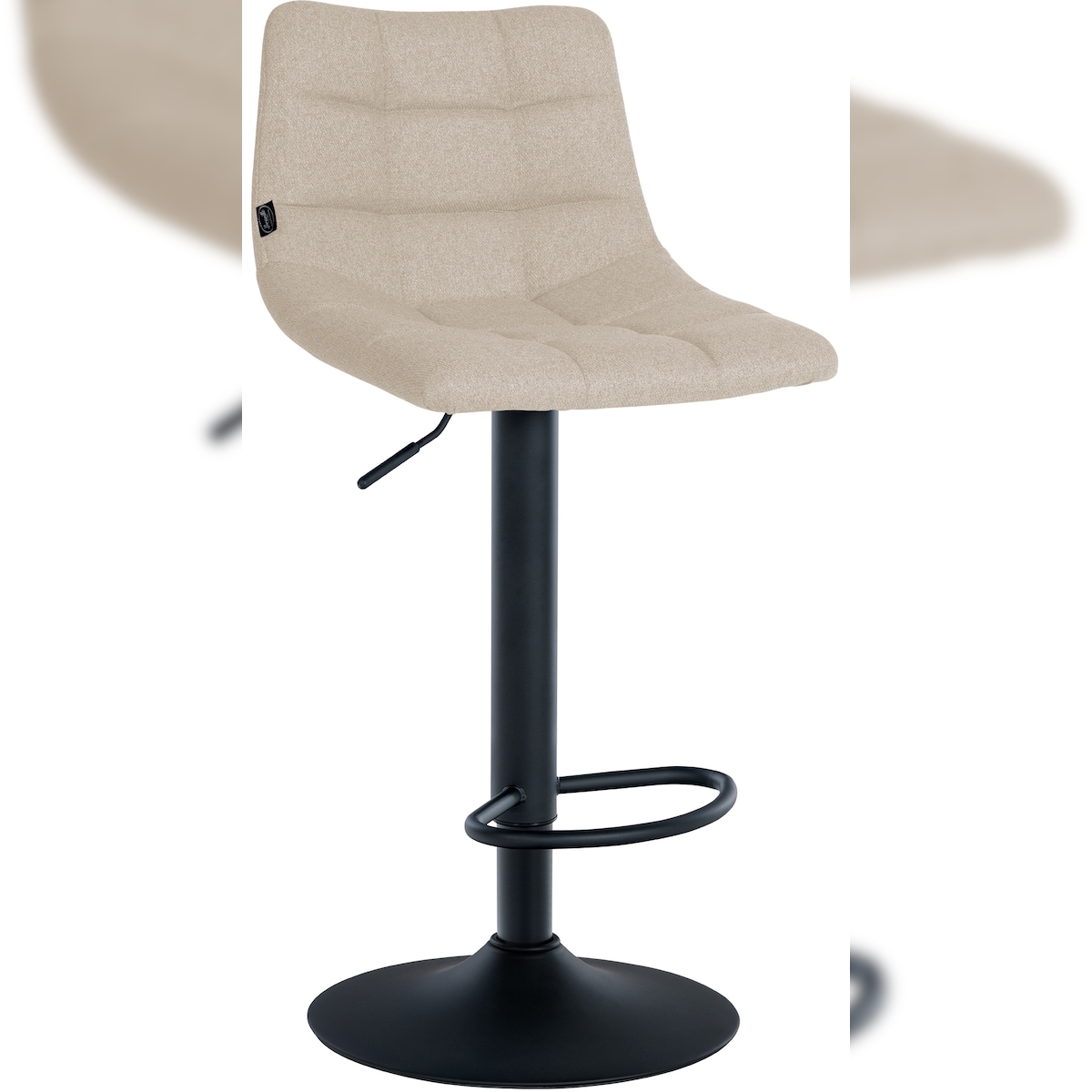 CLP Barhocker Jerry Stoff creme/schwarz Image