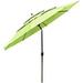 11Ft 3 Tier UV70 Push Tilt Patio Umbrella Crank Handle Outdoor Hotel House Beach Yard Garden Deck Table