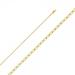 14K Gold 2.2mm Open Figaro 1/1 WP Chain : 16