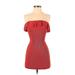 Privacy Please Cocktail Dress - Mini Open Neckline Short sleeves: Red Dresses - Women's Size X-Small