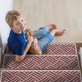 SussexHome Sisal Design 9" X 28" Stair Treads - 70% Cotton Anti-Slip Carpet Strips for Indoor Stairs-with Double Adhesive Tape