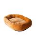 Bolstered Pet Bed and Mat, ultra-soft Dog Bed, Brown