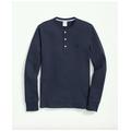 Brooks Brothers Men's Cotton Henley Long-Sleeve T-Shirt | Navy | Size 2XL