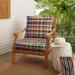 Humble + Haute Sunbrella Multi-Colored Check Indoor/Outdoor Corded Deep Seating Pillow and Cushion Set