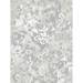 Grey & White Wildflower Shadows Peel and Stick Wallpaper