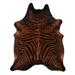 Lowliness PRINTED cowhide rugs for sale ZEBRA BROWN ON CAMEL rug